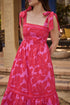 Rency Floral Pime Smocked Maxi Dress